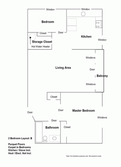 Two bedroom Layout A